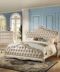 Acme Chantelle King Bed with Button Tufted Panels in Pearl White 23537EK
