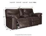 Boxberg Reclining Loveseat with Console - Basha Furniture