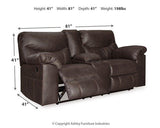 Boxberg Reclining Loveseat with Console - Basha Furniture