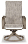Beach Front Sling Swivel Chair (Set of 2) - Basha Furniture