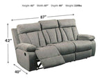 Mitchiner Reclining Sofa with Drop Down Table