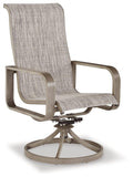 Beach Front Sling Swivel Chair (Set of 2) - Basha Furniture