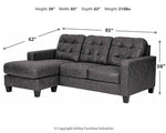 Venaldi Sofa Chaise Sleeper - Basha Furniture