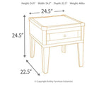 Todoe End Table with USB Ports & Outlets