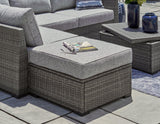 Petal Road Outdoor Loveseat Sectional/Ottoman/Table Set (Set of 4)