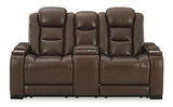 The Man-Den Power Reclining Loveseat with Console