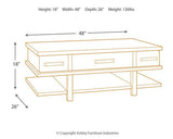 Stanah Coffee Table with Lift Top