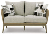 Swiss Valley Outdoor Loveseat with Cushion - Basha Furniture