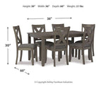 Caitbrook Dining Table and Chairs (Set of 7)