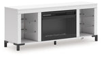 Brollevi 60" TV Stand with Electric Fireplace