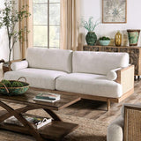 ALESUND Sofa, Beige/Light Oak, Natural & Brown