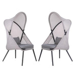 Alverta Foldable Chair Grey & Black (2/Ctn)