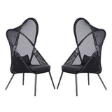 Alverta Foldable Chair Grey & Black (2/Ctn)
