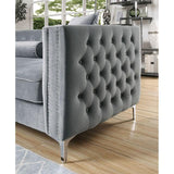 Amie Glam Gray & Black Sectional w/Storage