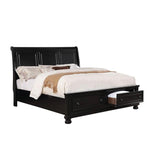 Castor Bed Black, Chrome, & White