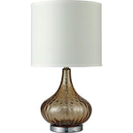 Donna Amber 15"H Glass Amber Table Lamp