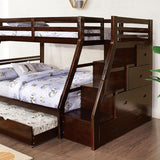 Ellington Twin/Full Bunk Bed White & Espresso