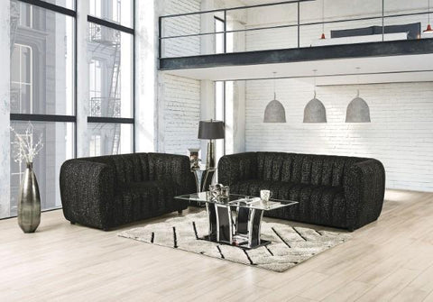 AVERSA Loveseat, Black, Gray, & White