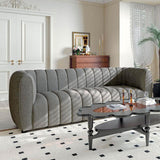 AVERSA Sofa, Black, Gray, & White
