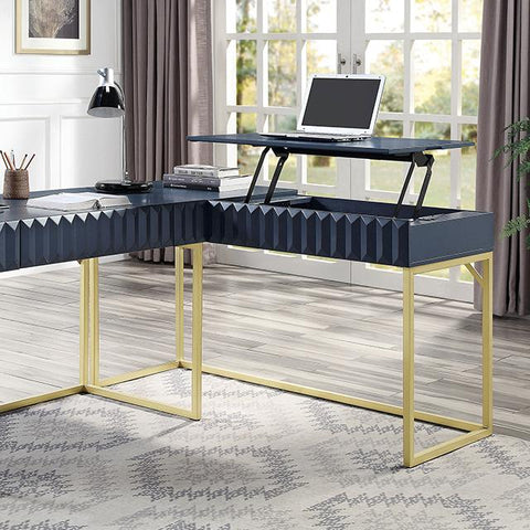 FREIBURG Corner Desk, Antique Blue