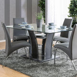Glenview I Gray/Chrome Dining Table