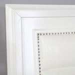 Golva E.King & Queen Bed White & Silver