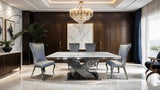Palazzo 7 Pc Dining Table Set - Basha Furniture