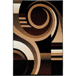 Blitar Brown Black, Brown Cream, & Gray 5' X 7' Area Rug