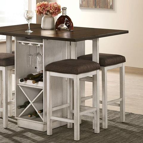 BINGHAM Counter Ht. Table w/ 2 x 15" Leaves