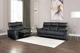 Bienne Sofa Manual Recliner White & Black