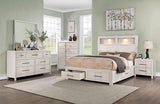 Berenice Espresso Night Stand White, Gray, & Espresso