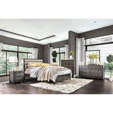Berenice Espresso Night Stand White, Gray, & Espresso