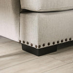 PICOTEE Loveseat, Light Gray/Black
