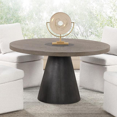Broager 5 Pc Dining Table Set (Light Gray Caster Chairs)