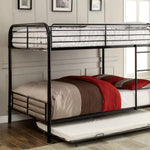 BROCKET Black Metal Full/Full Bunk Bed