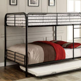 BROCKET Black Metal Full/Full Bunk Bed