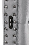 SANSOM E.King & Queen Bed, Black, Blue, & Grey