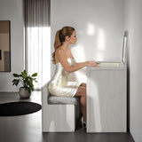 Ashbourne Bedside Vanity Set with Stool Contemporary