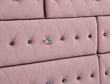 Zohar Queen & Twin Bed Black, Grey, & Pink