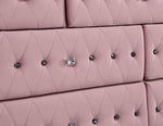 Zohar Queen & Twin Bed Black, Grey, & Pink