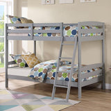 Candice Twin/Twin Bunk Bed White & Gray