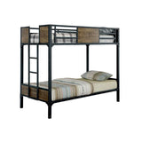 CLAPTON Black Twin/Twin Bunk Bed