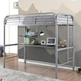 Opal Iii Black & Silver Twin Loft Bed