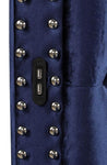SANSOM E.King & Queen Bed, Black, Blue, & Grey
