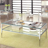 TANIKA Chrome Coffee Table, Chrome