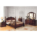 Tuscan II Glossy Dark Pine Cal.King, E.King, & Queen Bed