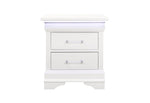 CHARLIE WHITE NIGHTSTAND WITH LED image