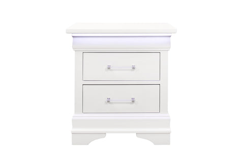 CHARLIE WHITE NIGHTSTAND WITH LED image