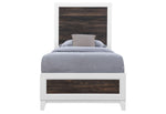LISBON OAK AND WHITE TWIN BED