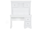 POMPEI METALLIC WHITE DESK WITH HUTCH image